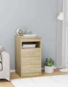 vidaXL Шкаф с чекмеджета сонома дъб 40x50x76 см инженерна дървесина