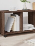 vidaXL Шкаф с колелца кафяв дъб 72x33x425 см инженерно дърво