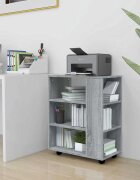 vidaXL Шкаф с колелца сив сонома 60x35x75 см инженерно дърво