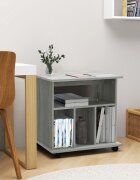 vidaXL Шкаф с колелца сив сонома 60x45x60 см инженерно дърво
