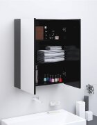 vidaXL Шкаф с огледало за баня 60x15x75 см МДФ антрацит