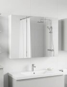 vidaXL Шкаф с огледало за баня Бяло 100 x 145 x 70 см