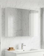 vidaXL Шкаф с огледало за баня Бяло 1035 x 155 x 70 см