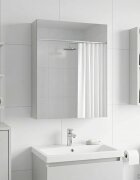 vidaXL Шкаф с огледало за баня Бяло 50 x 145 x 70 см