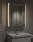 vidaXL Шкаф с огледало за баня Бяло 535 x 155 x 70 см