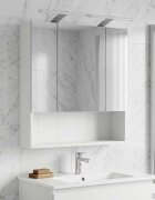 vidaXL Шкаф с огледало за баня Бяло 60 x 14.5 x 70 см
