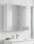 vidaXL Шкаф с огледало за баня Бяло 635 x 155 x 605 см