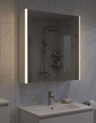 vidaXL Шкаф с огледало за баня Бяло 635 x 155 x 70 см