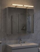 vidaXL Шкаф с огледало за баня Бяло 70 x 145 x 70 см