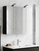 vidaXL Шкаф с огледало за баня Черния дъб 60 x 145 x 50 см
