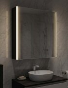 vidaXL Шкаф с огледало за баня Черния дъб 635 x 155 x 70 см