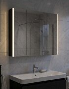 vidaXL Шкаф с огледало за баня Черния дъб 835 x 155 x 70 см