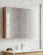 vidaXL Шкаф с огледало за баня Дъб Артизан 1035 x 155 x 70 см