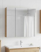 vidaXL Шкаф с огледало за баня Дъб Артизан 70 x 145 x 70 см