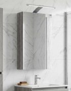 vidaXL Шкаф с огледало за баня Сив Сонома 30 x 105 x 50 см