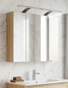 vidaXL Шкаф с огледало за баня Сонома дъб 60 x 145 x 50 см