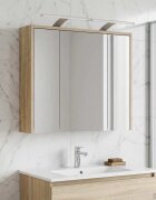 vidaXL Шкаф с огледало за баня Сонома дъб 635 x 16 x 625 см