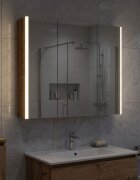 vidaXL Шкаф с огледало за баня Старо дърво 73.5 x 15.5 x 70 см