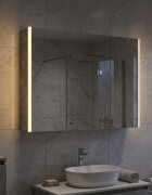 vidaXL Шкаф с огледало за баня Циментено сиво 1035 x 155 x 70 см