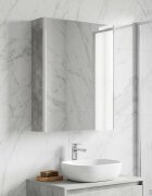 vidaXL Шкаф с огледало за баня Циментено сиво 535 x 155 x 70 см