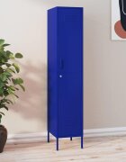 vidaXL Шкаф с отделения нейви синьо 35x46x180 см стомана