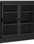 vidaXL Шкаф с плъзгаща врата антрацит 90x40x90 см стомана