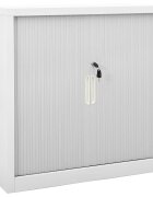 vidaXL Шкаф с плъзгаща врата сив 90x40x90 см стомана