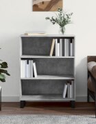 vidaXL Шкаф с рафтове бетонно сив 695x325x90 см инженерно дърво