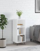 vidaXL Шкаф с рафтове бял 345x325x90 см инженерно дърво