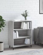vidaXL Шкаф с рафтове сив сонома 695x325x90 см инженерно дърво