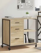 vidaXL Шкаф с зарядна станция 76 x 41 x 72 см Инженерна дървесина