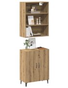 vidaXL Шкаф със стенен шкаф Artisan Oak Engineered Wood