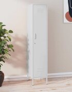 vidaXL Шкаф със заключване бял 35x46x180 см стомана