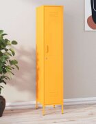 vidaXL Шкаф със заключване горчица жълто 35x46x180 см стомана