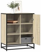 vidaXL Шкаф Сонома Дъб 62x35x76 cm Инженерна дървесина