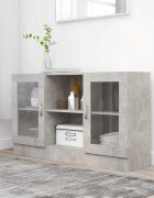 vidaXL Шкаф витрина бетонно сив 120x305x70 см инженерно дърво