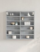 vidaXL Шкаф витрина бетонно сив 60x85x58 см инженерно дърво