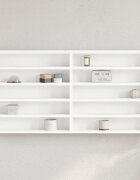 vidaXL Шкаф витрина бял 100x85x50 см инженерно дърво
