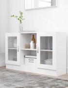 vidaXL Шкаф витрина бял 120x305x70 см ПДЧ