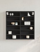 vidaXL Шкаф витрина черен 60x85x58 см инженерно дърво