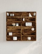 vidaXL Шкаф витрина опушен дъб 60x85x58 см инженерно дърво