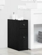 vidaXL Шкаф за баня 215 x 50 x 60 см Инженерна дървесина Черния дъб