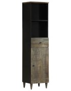 vidaXL Шкаф за баня 38x33x160 см масивно мангово дърво