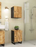 vidaXL Шкаф за баня 38x33x58 см масивно мангово дърво