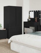 vidaXL Шкаф за баня 405 x 40 x 44 см Инженерна дървесина Черно