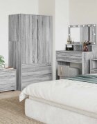vidaXL Шкаф за баня 405 x 40 x 44 см Инженерна дървесина Сив Сонома