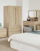 vidaXL Шкаф за баня 405 x 40 x 44 см Инженерна дървесина Сонома дъб