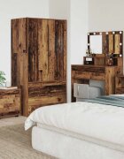 vidaXL Шкаф за баня 405 x 40 x 44 см Инженерна дървесина Старо дърво