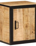 vidaXL Шкаф за баня 40x30x50 см мангово дърво масив и желязо