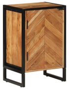 vidaXL Шкаф за баня 40x30x60 см масивно акациево дърво и желязо